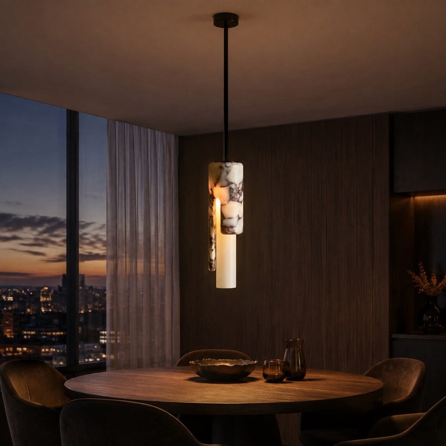 Bvlgari Stone Pendant BG023 — AI-styled room illustration