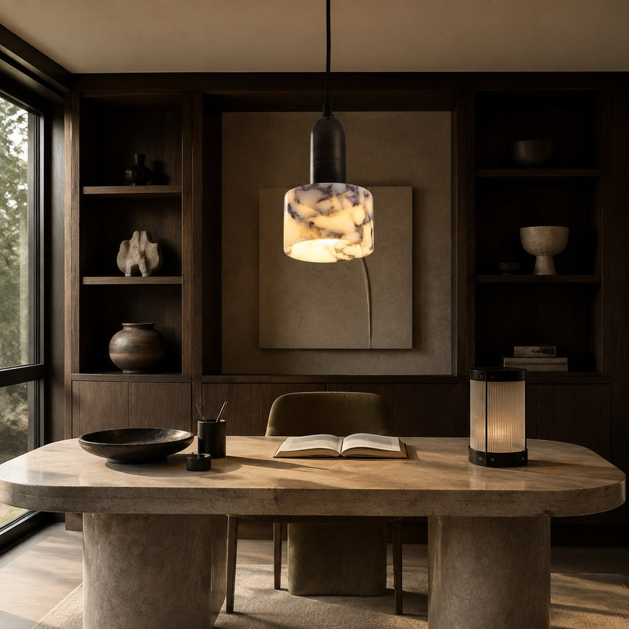 Bvlgari Stone Pendant BC025 — AI-styled room illustration