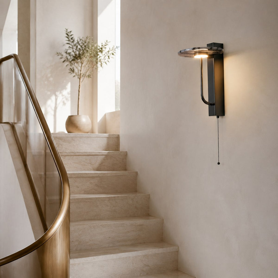 Bvlgari Stone Wall Light BG004 — AI-styled room illustration