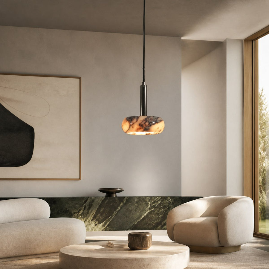 Bvlgari Stone Pendant BG019 — AI-styled room illustration