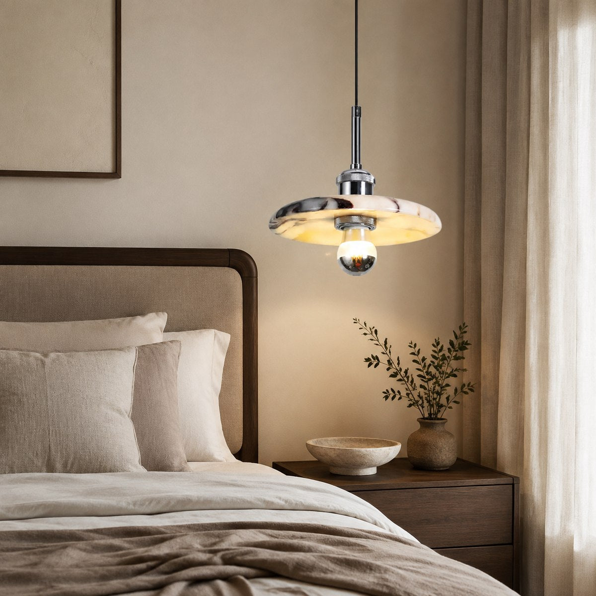 Bvlgari Stone Pendant BG021 — AI-styled room illustration