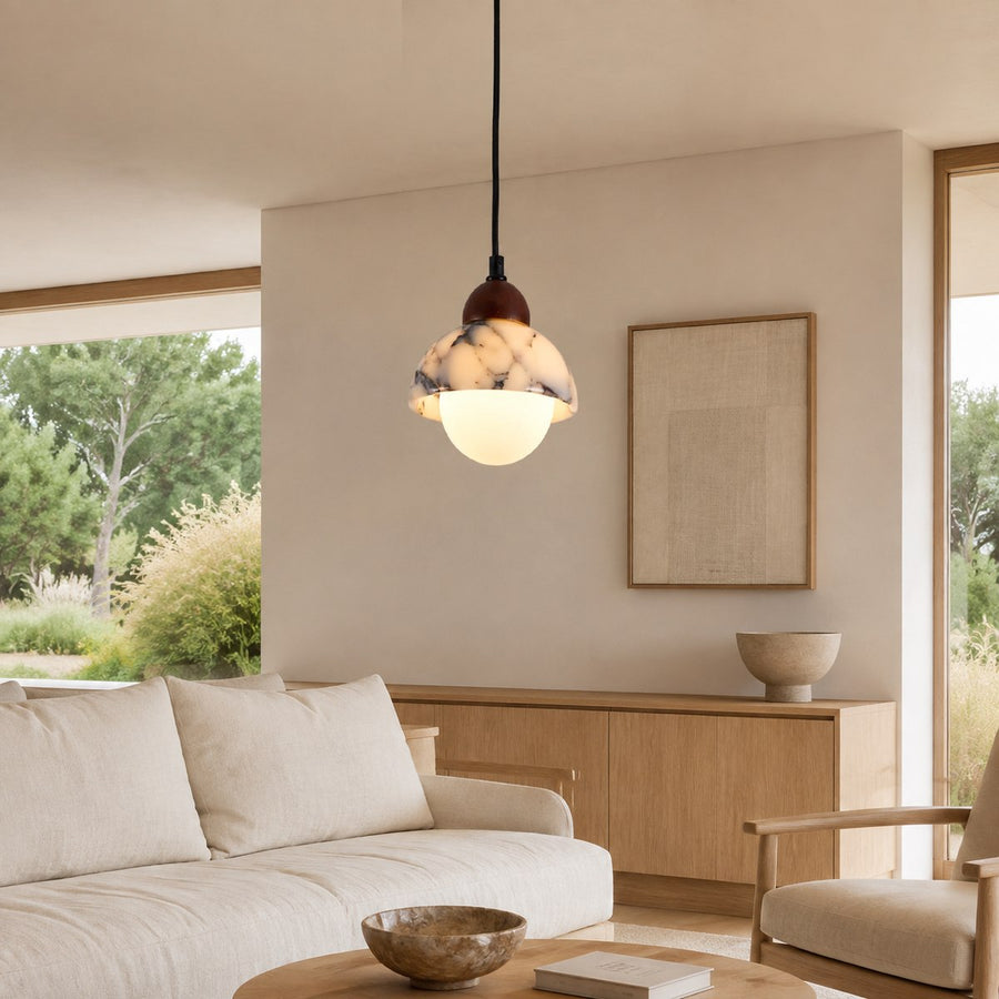Bvlgari Stone Pendant BG024 — AI-styled room illustration